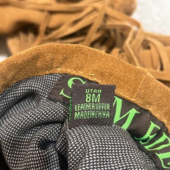 Sam Edelman Utah Brown Suede Fringe Moccasin Boots Mid-Calf Pull On Women’s 8 - Picture 11 of 11